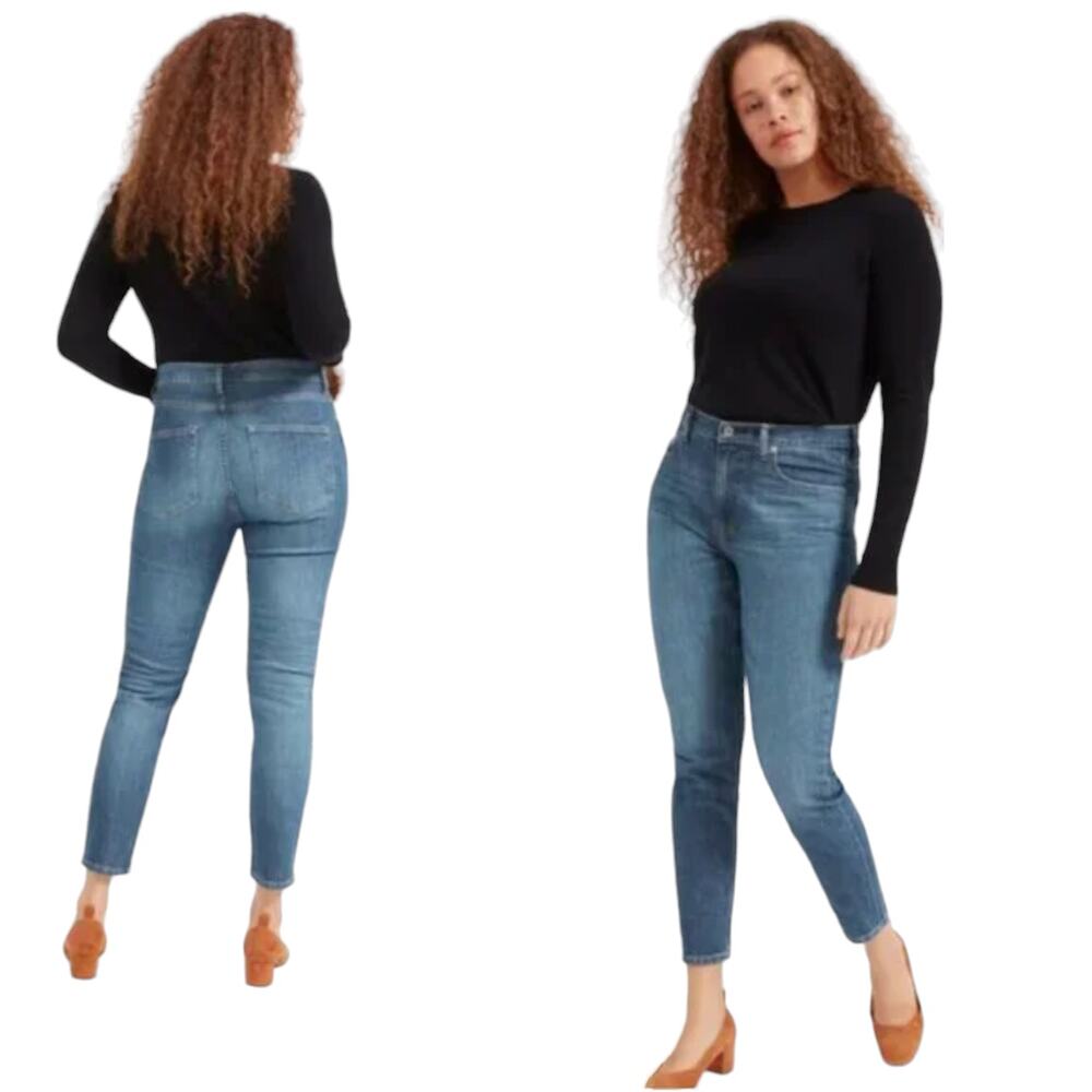 Everlane High Rise Blue Skinny Jeans
